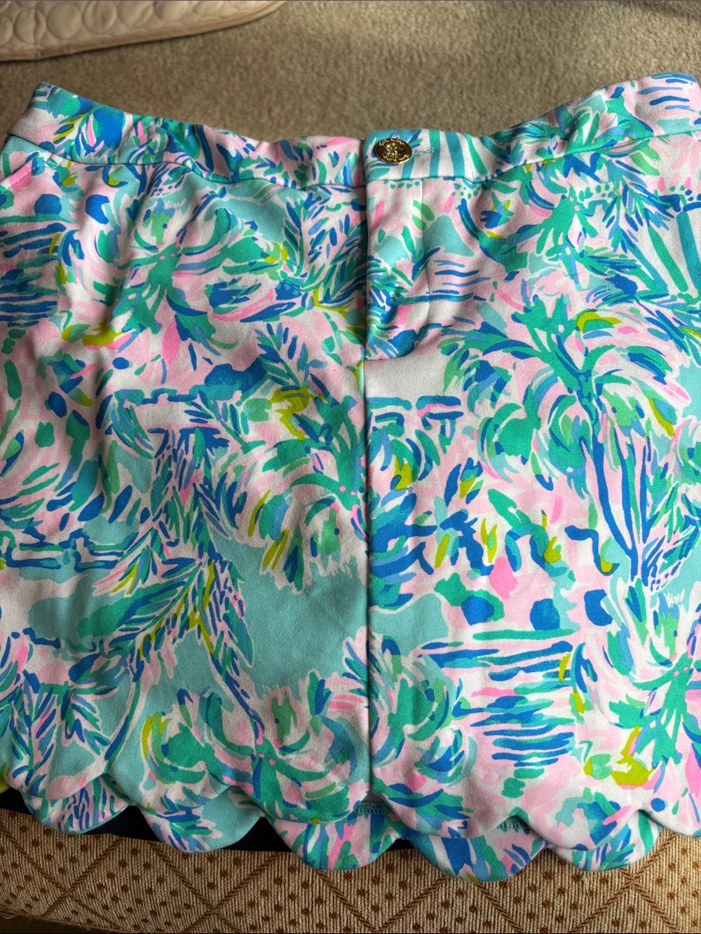 Lilly Pulitzer Pastel Multi Scallop-Hem Skort